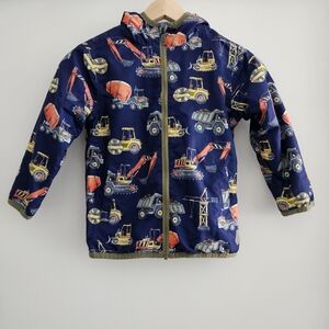 Hatley Kids Construction Vehicle Print Jacket Size 5